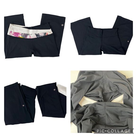 Lululemon Womens Bundle Size 6 Cropped  Pants-Black #389 - Picture 7 of 12